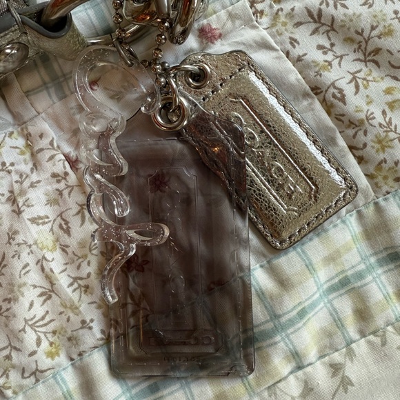 Coach Grey Silver Signature Poppy Crossbody Bag - Picture 3 of 12